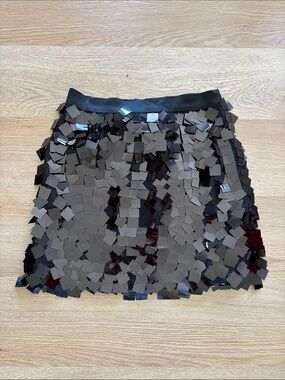 NONchalant Black Square-Sequin Mini Skirt